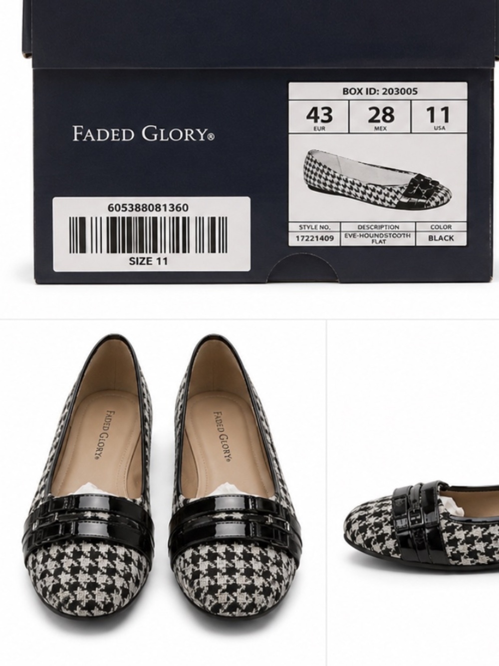 Houndstooth Ballet Flats